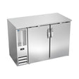 Beverage Air BBN48HC-S 48" two solid doors back bar cooler, front view, doors closed