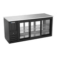 Beverage Air BBN72HC-GS-PT-B 72" six sliding glass doors back bar cooler, front view, doors closed