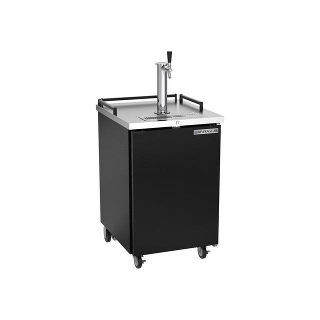 Beverage Air BM23HC-B 24" one solid door beer dispenser, front view, door closed