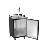 Beverage Air BM23HC-B 24" one solid door beer dispenser, with the door open showing the interior