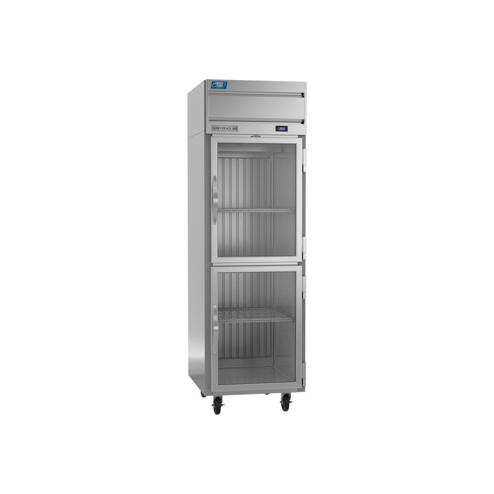 Beverage Air CT1HC-1HG 26" two doors convertible refrigerator/freezer, front view, doors closed