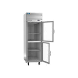 Beverage Air CT1HC-1HG 26" two doors convertible refrigerator/freezer, with the doors open showing the interior