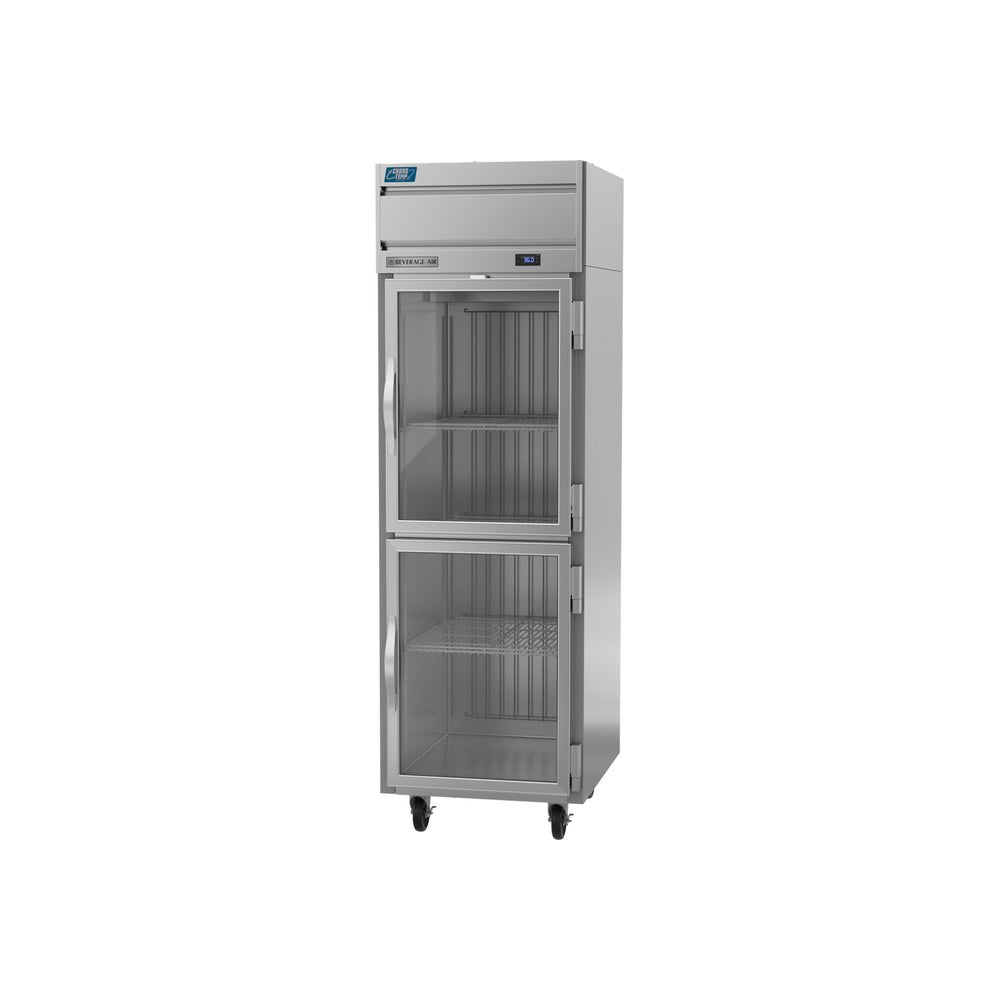 Beverage Air CT1HC-1HG 26" two doors convertible refrigerator/freezer, side angle view, doors closed