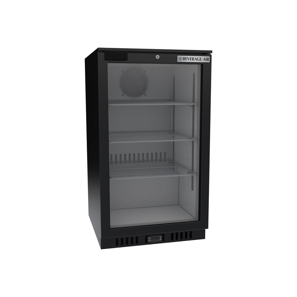 Beverage Air CT96HC-1-B 21-3/8" one glass swing door countertop merchandiser, front view, door closed