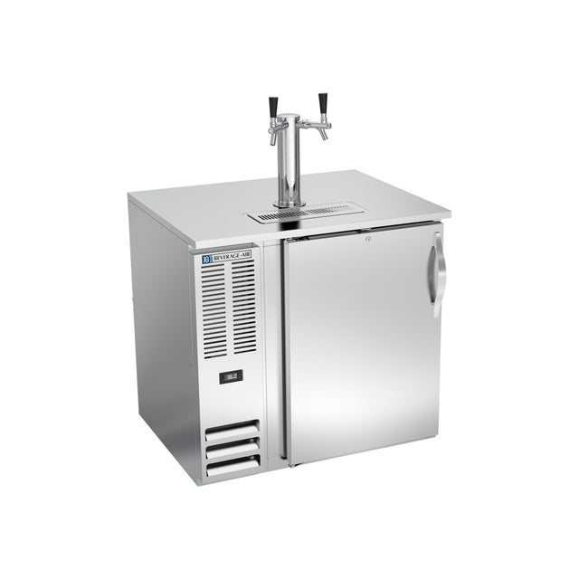 Beverage Air DD36HC-S 36" one solid door beer dispenser, front view, door closed