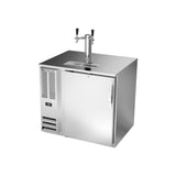 Beverage Air DD36HC-S 36" one solid door beer dispenser, side angle view, door closed