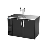 Beverage Air DD48HC-B 48" two solid doors beer dispenser, side angle view, doors closed