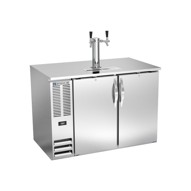 Beverage Air DD48HC-S 48" two solid doors beer dispenser, front view, doors closed