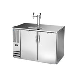 Beverage Air DD48HC-S 48" two solid doors beer dispenser, side angle view, doors closed