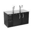 Beverage Air DD58HC-B 58" two solid doors beer dispenser, front view, doors closed