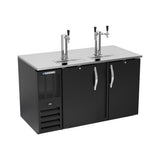 Beverage Air DD58HC-B 58" two solid doors beer dispenser, front view, doors closed
