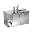Beverage Air DD58HC-C-S 58" two solid doors beer dispenser, front view, doors closed