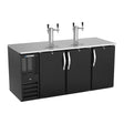 Beverage Air DD72HC-B 72" three solid doors beer dispenser, front view, doors closed