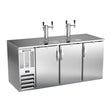 Beverage Air DD72HC-S 72" three solid doors beer dispenser, front view, doors closed