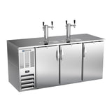 Beverage Air DD72HC-S 72" three solid doors beer dispenser, front view, doors closed