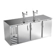 Beverage Air DD78HC-S 78" three solid doors beer dispenser, front view, doors closed
