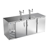 Beverage Air DD78HC-S 78" three solid doors beer dispenser, front view, doors closed