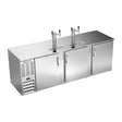 Beverage Air DD94HC-S 94" three solid doors beer dispenser, front view, doors closed