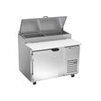 Beverage Air DP46HC 46" one door pizza prep table, front view, door closed