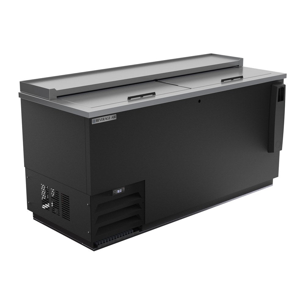 Beverage Air DW64HC-B-29 65" bottle cooler, front view, lids closed