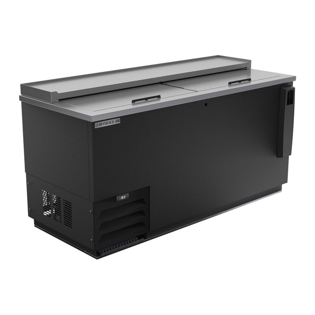 Beverage Air DW64HC-B-29 65" bottle cooler, front view, lids closed