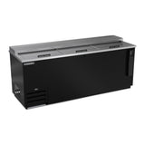 Beverage Air DW79HC-B 80" bottle cooler, front view, lids closed