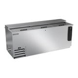 Beverage Air DW79HC-S 80" bottle cooler, front view, lids closed