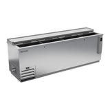 Beverage Air DW94HC-S 95" bottle cooler, with the lids open showing the interior
