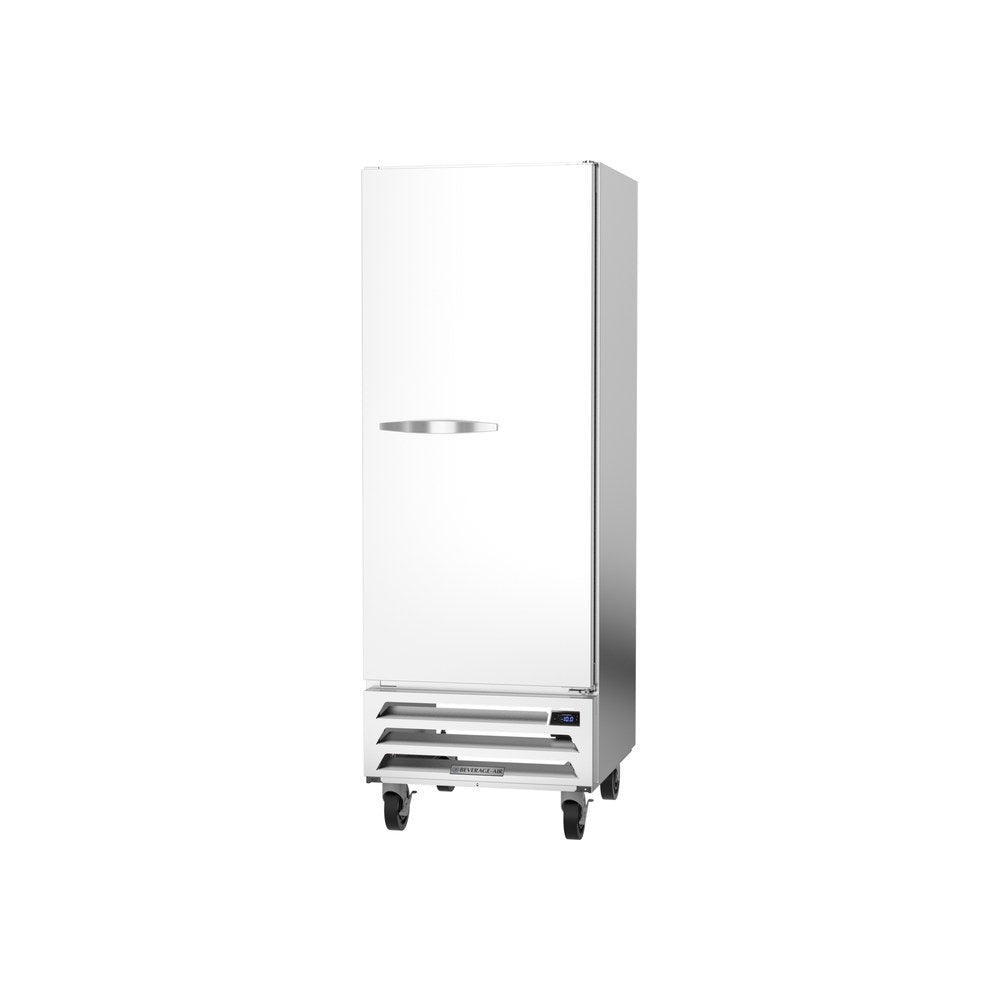Beverage Air HBF12HC-1 24" one solid door reach-in freezer, side angle view, door closed
