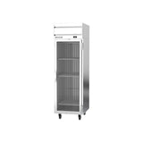 Beverage Air HFP1HC-1G 26" one glass door reach-in freezer, side angle view, door closed