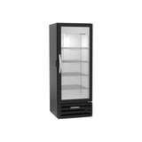 Beverage Air MMF12HC-1-B-IQ 25-1/8" one glass swing door merchandiser freezer, front view, door closed