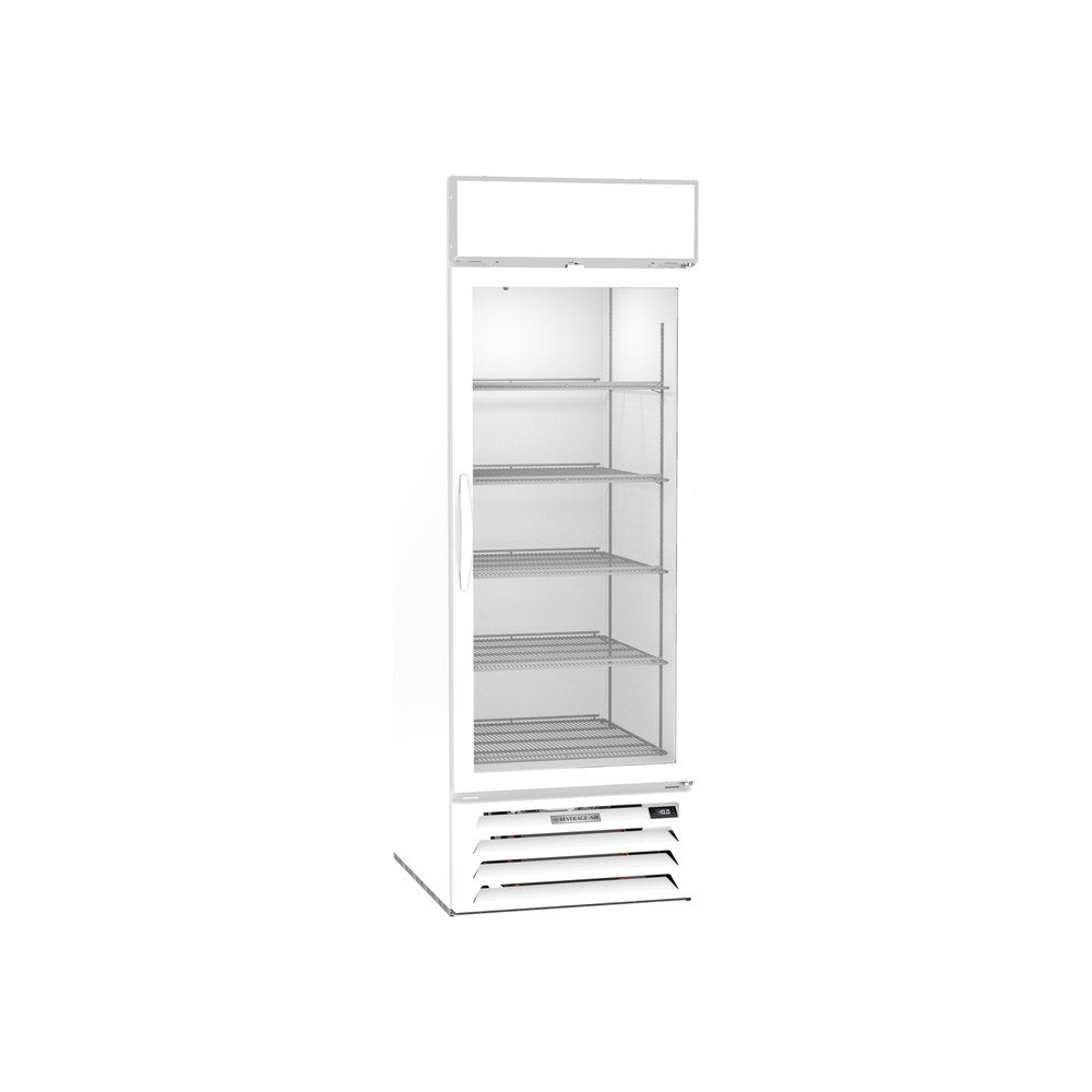 Beverage Air MMF23HC-1-W 27-1/4" one glass swing door merchandiser freezer, front view, door closed