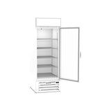 Beverage Air MMF23HC-1-W 27-1/4" one glass swing door merchandiser freezer, with the door open showing the interior