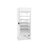 Beverage Air MMF27HC-1-W-IQ 30" one glass swing door merchandiser freezer, front view, door closed
