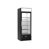 Beverage Air MMR19HC-1-B 27-1/4" one glass swing door merchandiser refrigerator, front view, door closed