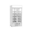 Beverage Air MMR35HC-1-W 39-1/2" two glass swing doors merchandiser refrigerator, front view, doors closed