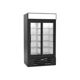 Beverage Air MMR38HC-1-B 43-1/2" two slide glass doors merchandiser refrigerator, front view, doors closed