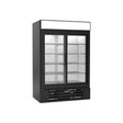 Beverage Air MMR45HC-1-B 52" two slide glass doors merchandiser refrigerator, front view, doors closed