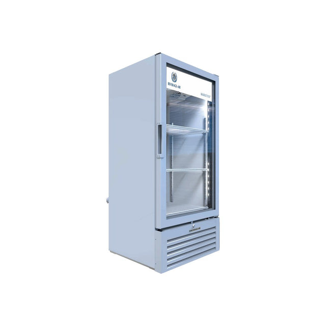 Beverage Air MT10-1W 24-7/8" one glass swing door merchandiser refrigerator, front view, door closed