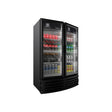 Beverage Air MT21-1B 36-1/8" two glass swing doors merchandiser refrigerator, front view, doors closed