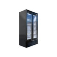 Beverage Air MT34-1B 39-1/2" two glass swing doors merchandiser refrigerator, front view, doors closed