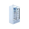Beverage Air MT34-1W 39-1/2" two glass swing doors merchandiser refrigerator, front view, doors closed