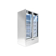 Beverage Air MT49-1W 47-1/8" two glass swing doors merchandiser refrigerator, front view, doors closed