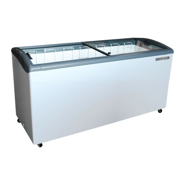 Beverage Air NC68HC-1-W 68-1/10" display freezer, front view, lids closed