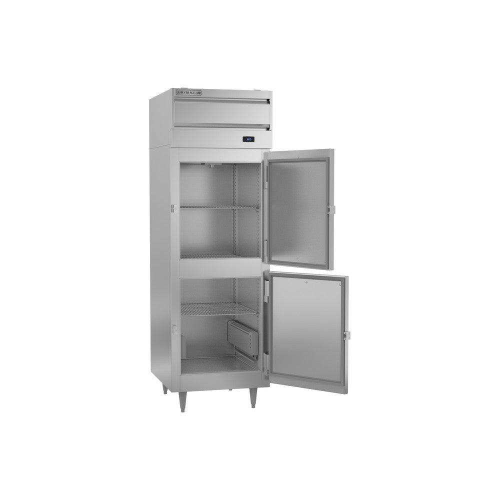 Beverage Air PH1-1HS warming cabinet, half doors open
