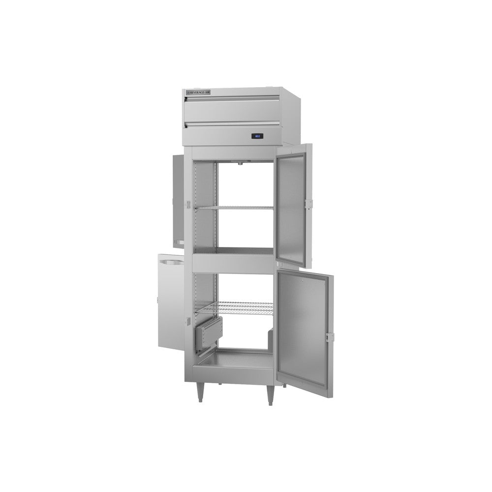Beverage Air PH1-1HS-PT heated cabinet, right side view doors open