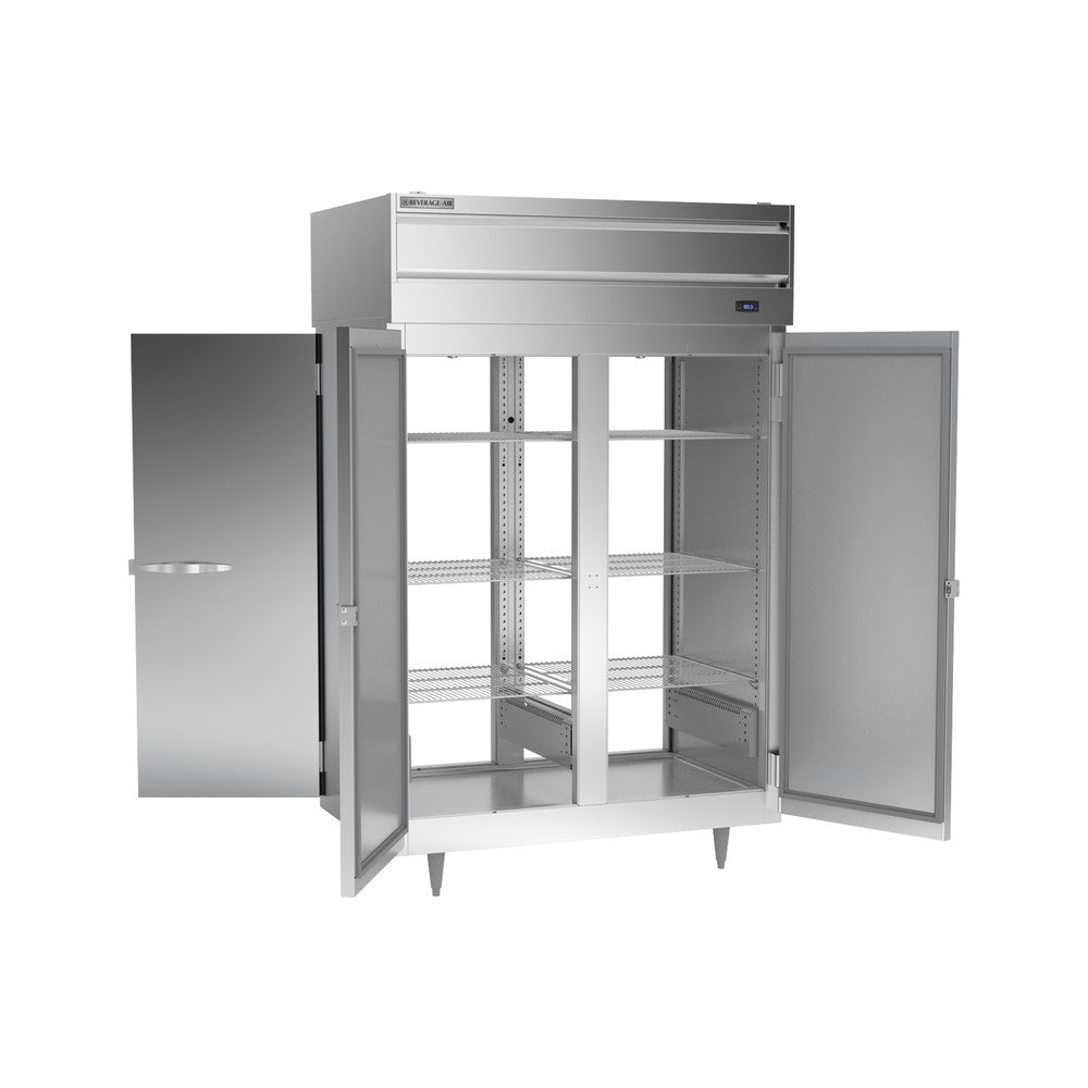 Beverage Air PH2-1S-PT pass-thru warming cabinet, doors open