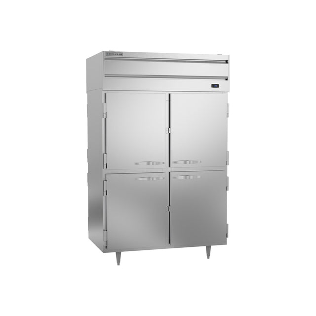 Beverage Air PRD2HC-1AHS 52-1/8" four solid doors pass-thru refrigerator, front view, doors closed