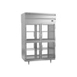 Beverage Air PRD2HC-1BHG 52-1/8" four half glass doors pass-thru refrigerator, front view, doors closed