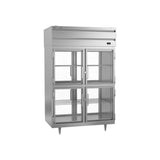Beverage Air PRD2HC-1BHG 52-1/8" four half glass doors pass-thru refrigerator, front view, doors closed